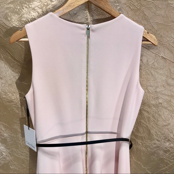 Calvin Klein New Keyhole Fit-and-Flare Belt Dress - Picture 5 of 7